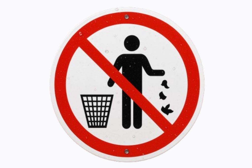 Naljepnica zabranjeno bacanje smeća i otpada parkmax