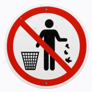 Naljepnica zabranjeno bacanje smeća i otpada parkmax